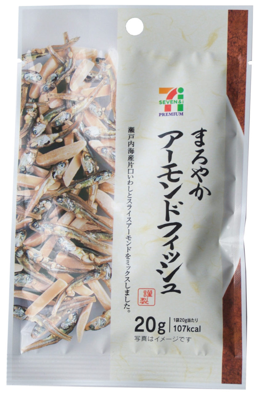 traditional japanese snack, almond fish