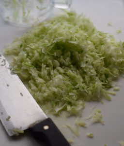 chopped cabbage for healthy gyoza filling