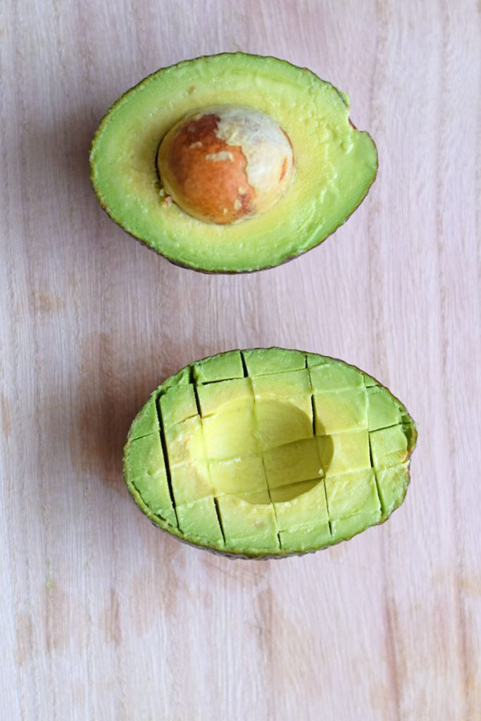 how to cut avocado inside the skin