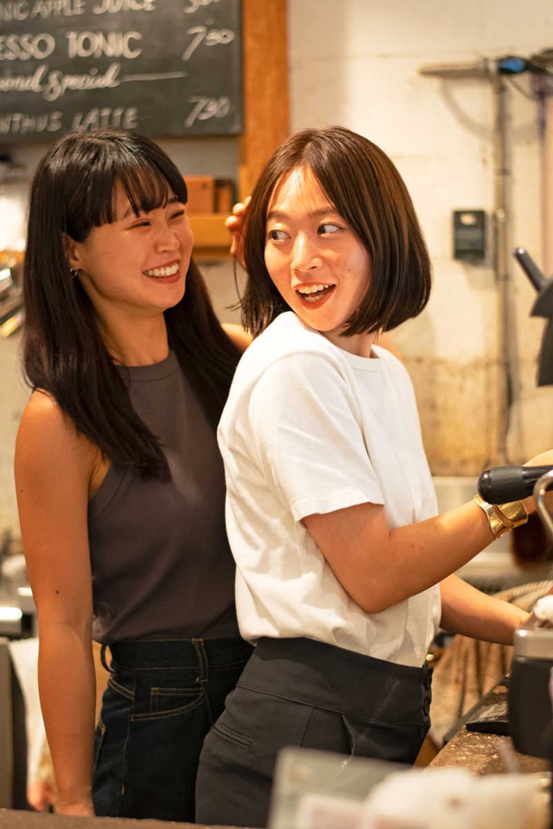 baristas at Lattest Cafe in Omotesando