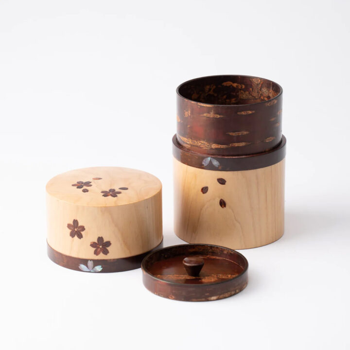 Japanese wooden chazutsu tea canister