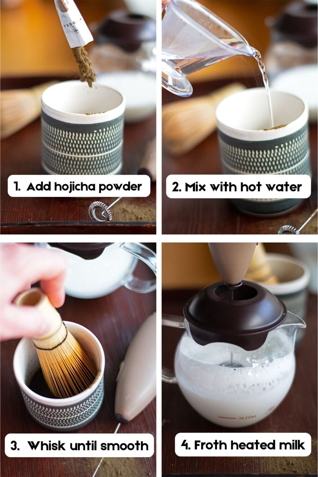 Hojicha Latte Recipe - eyes and hour